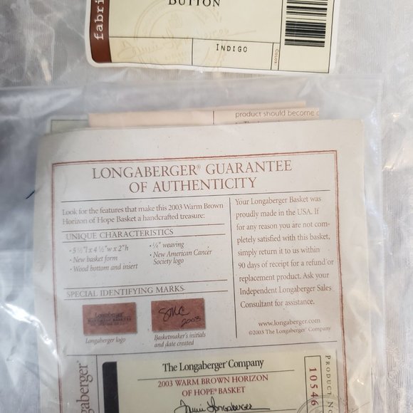 Logaberger button fabric liners - Indigo & Fruits & baskets - Picture 3 of 4